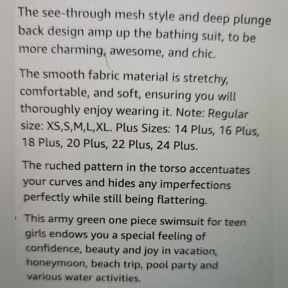 NWOT HOT SEXY MESH INSET RUCHED SWIM BATHING SUIT HIGH NECK SMALL - Picture 8 of 11